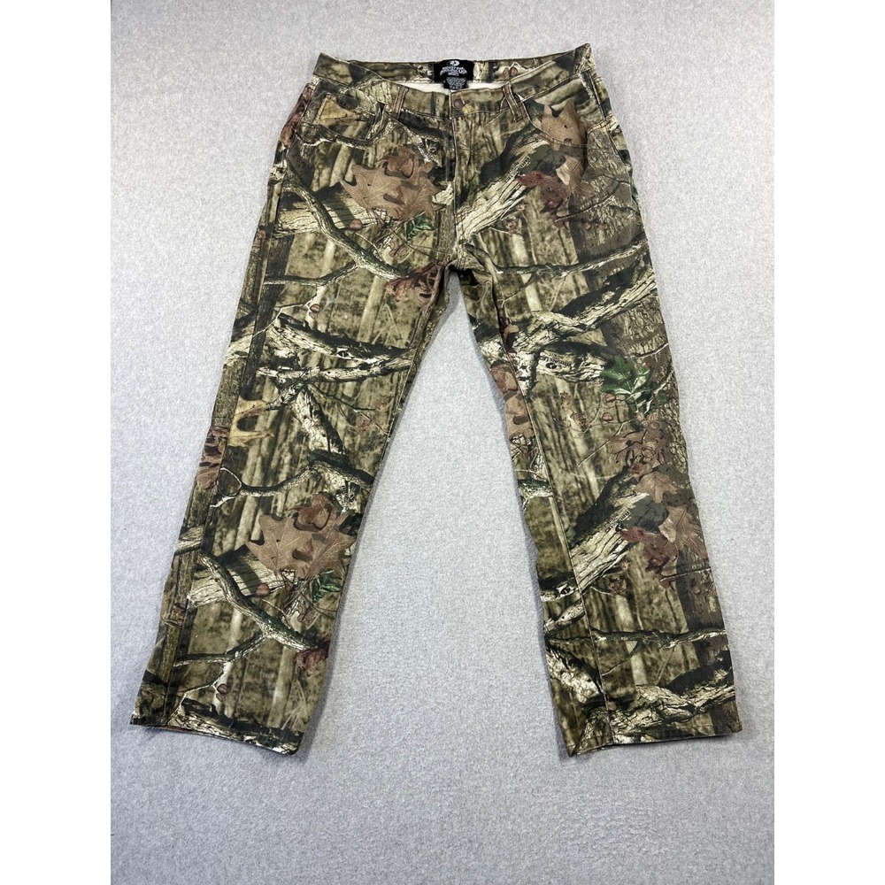 Mossy Oak Pants Mens 38x32 Green Break Up Infinity Relaxed Straight Leg